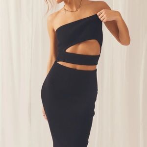 Peppermayo Black Cutout Maxi Dress